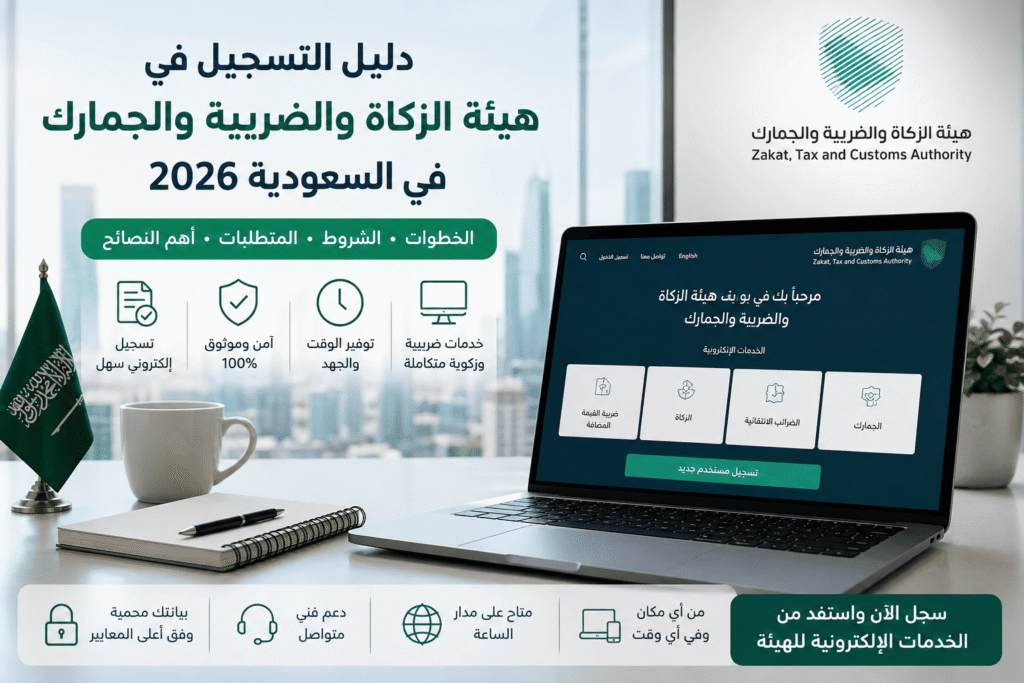 التسجيل في هيئة الزكاة والضريبة والجمارك في السعودية 2026